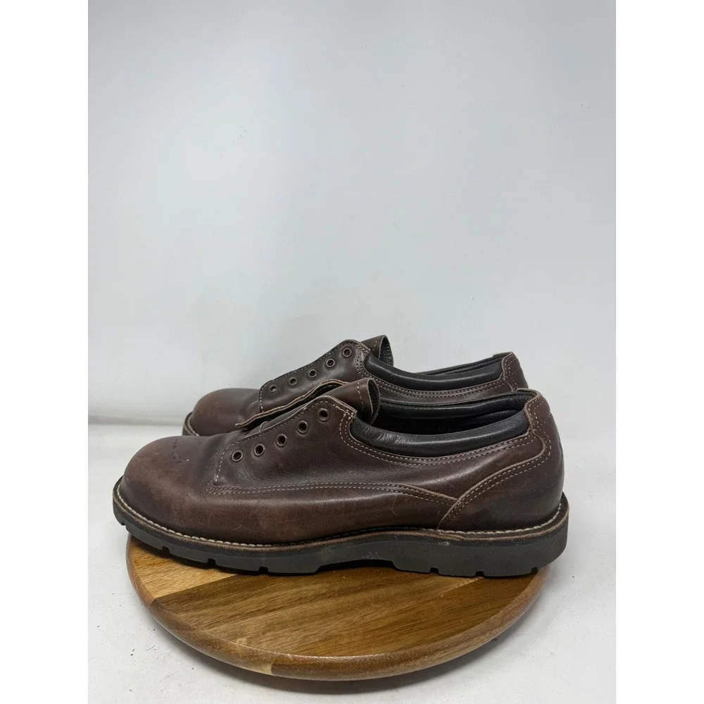 Danner 49300 Mens 14 D Brown Leather Oxford Work Shoes Made In USA No Laces